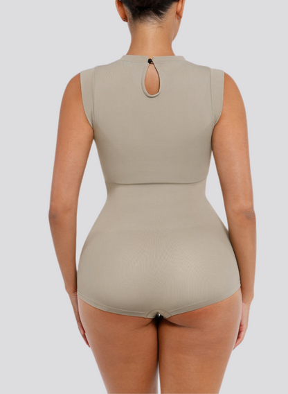 Body SculptPlus™ à Col Montant Sans Manches