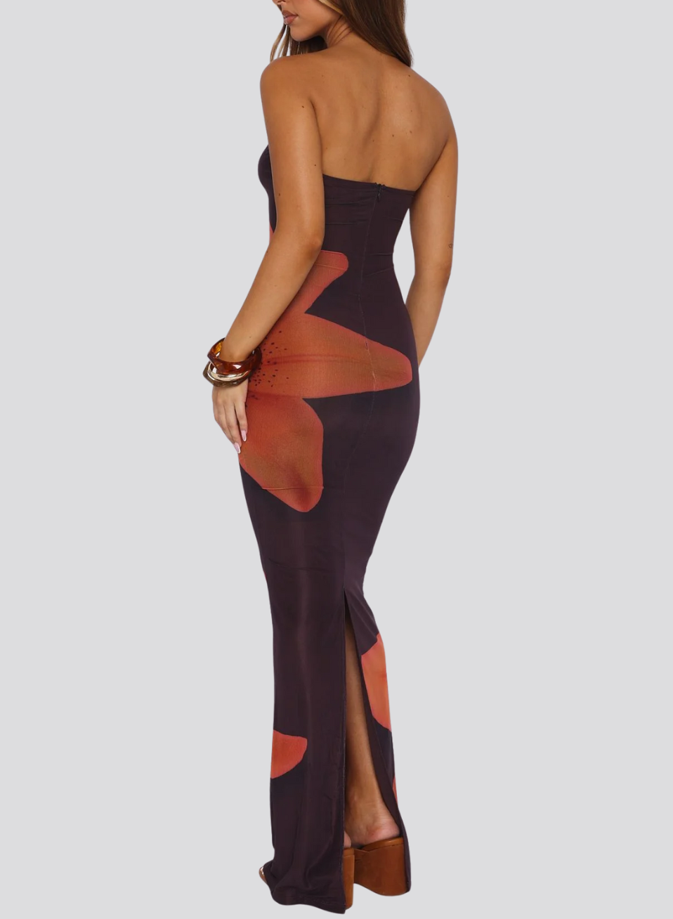 ROBE BANDEAU LONGUE BLOSSOM PETAL