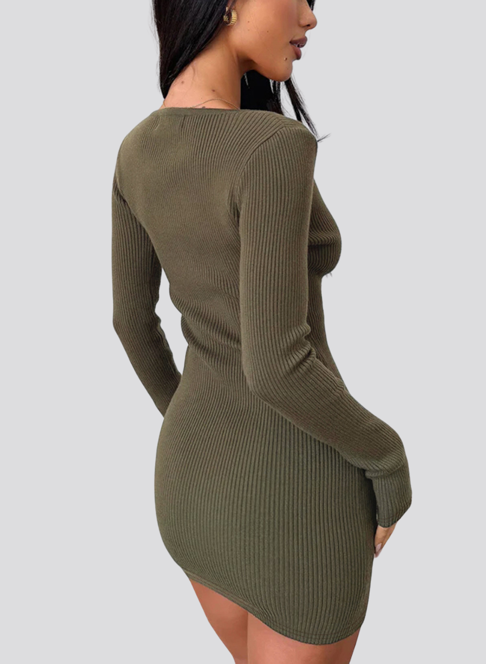 ROBE COURTE PRÈS DU CORPS CÔTELÉE