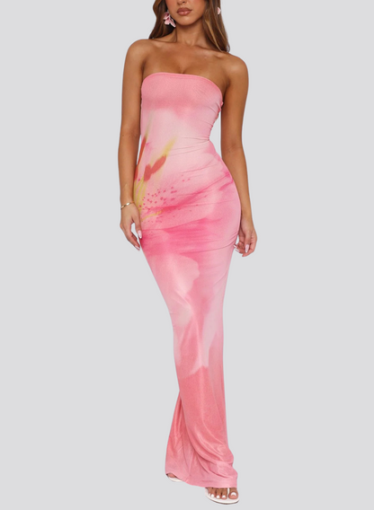 ROBE BANDEAU LONGUE BLOSSOM PETAL