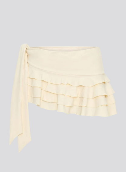 ENSEMBLE CRÈME À VOLANTS SUPERPOSÉS